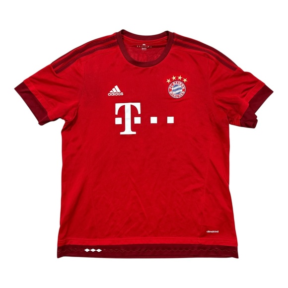 Adidas Bayern Munich 2015 2016 Red Home Soccer Jersey Mens XL - Picture 1 of 14